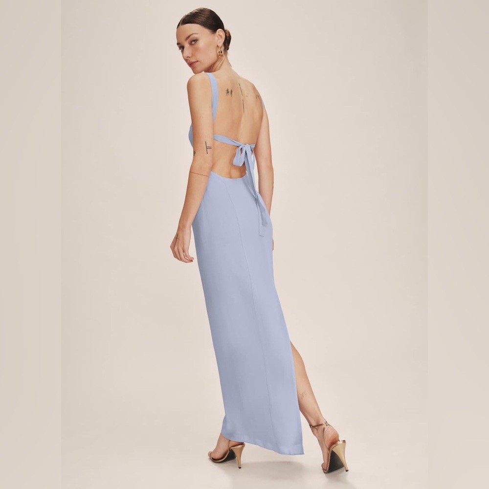 NWT Reformation Chime Dress in Ice Water